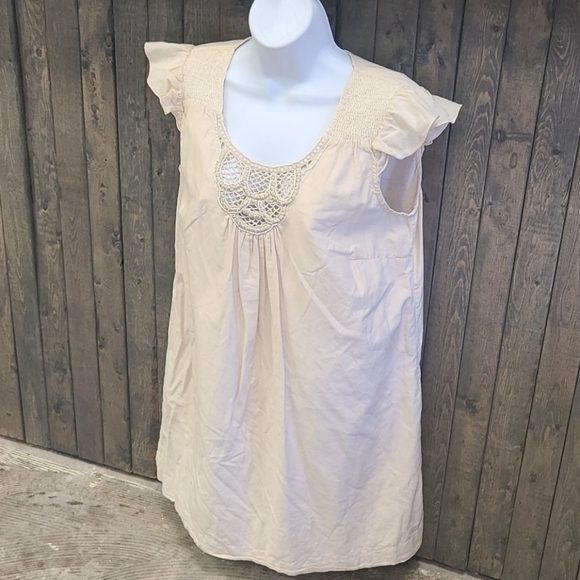 Calypso Cream Peasant Dress - Picture 3 of 4
